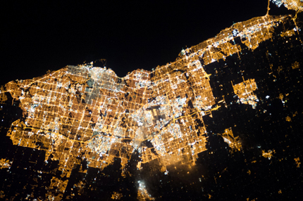 A view of Toronto from space