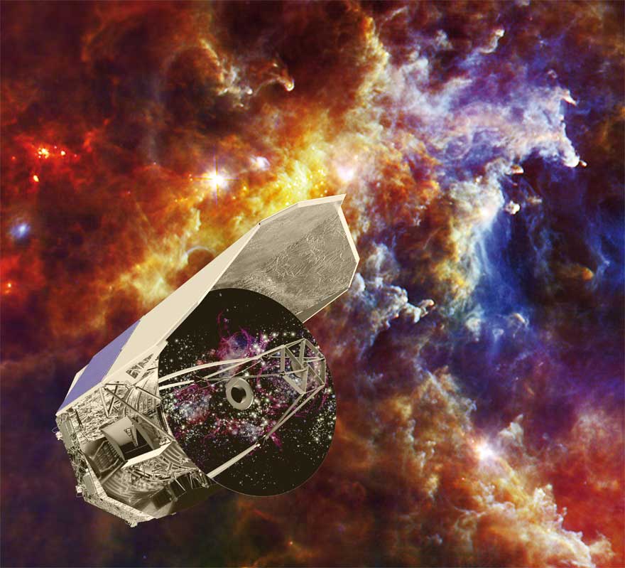 Illustration de l'observatoire spatial Herschel