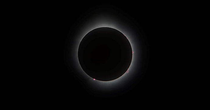 Éclipse solaire totale 8 avril 2024 bannière