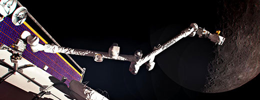 Computer-generated imagery of Canadarm3