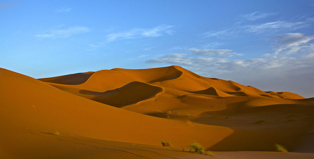 Dune in the Sahara Desert in Merzouga, Morocco. (Credit: Antonio Cinotti)