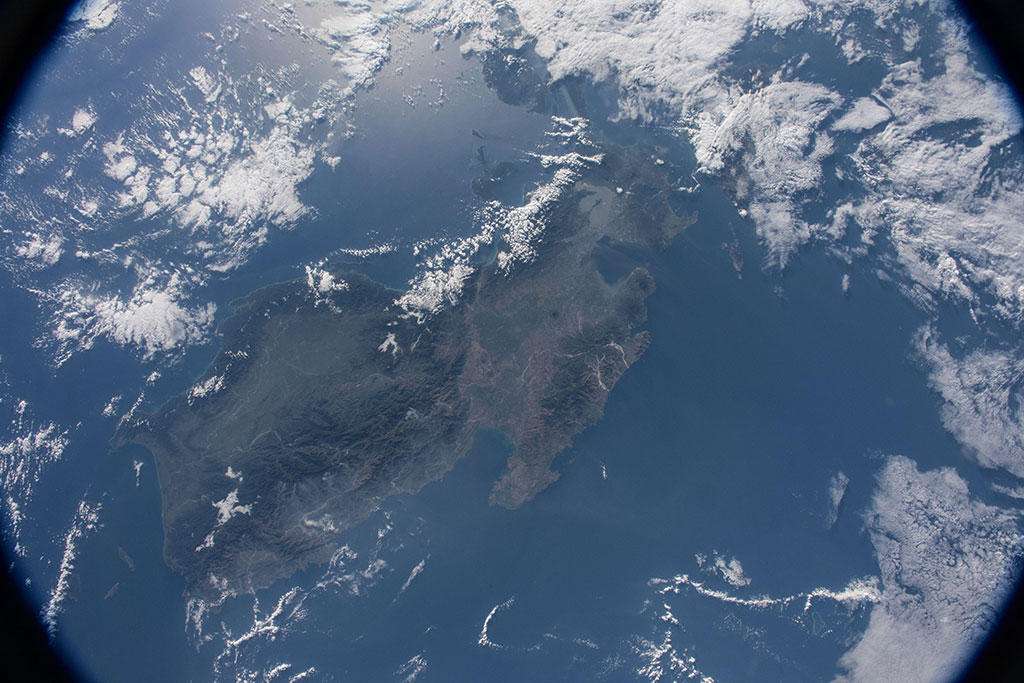 Situated on the western fringes of the Pacific Ring of Fire, the Philippines experiences frequent seismic and volcanic activity. Around 20 earthquakes are registered daily, though most are too weak to be felt. The last major earthquakes were in April 2019 (magnitude 6.3 and 6.1) and in 1990 (magnitude 7.7). (Credit: Canadian Space Agency/NASA)