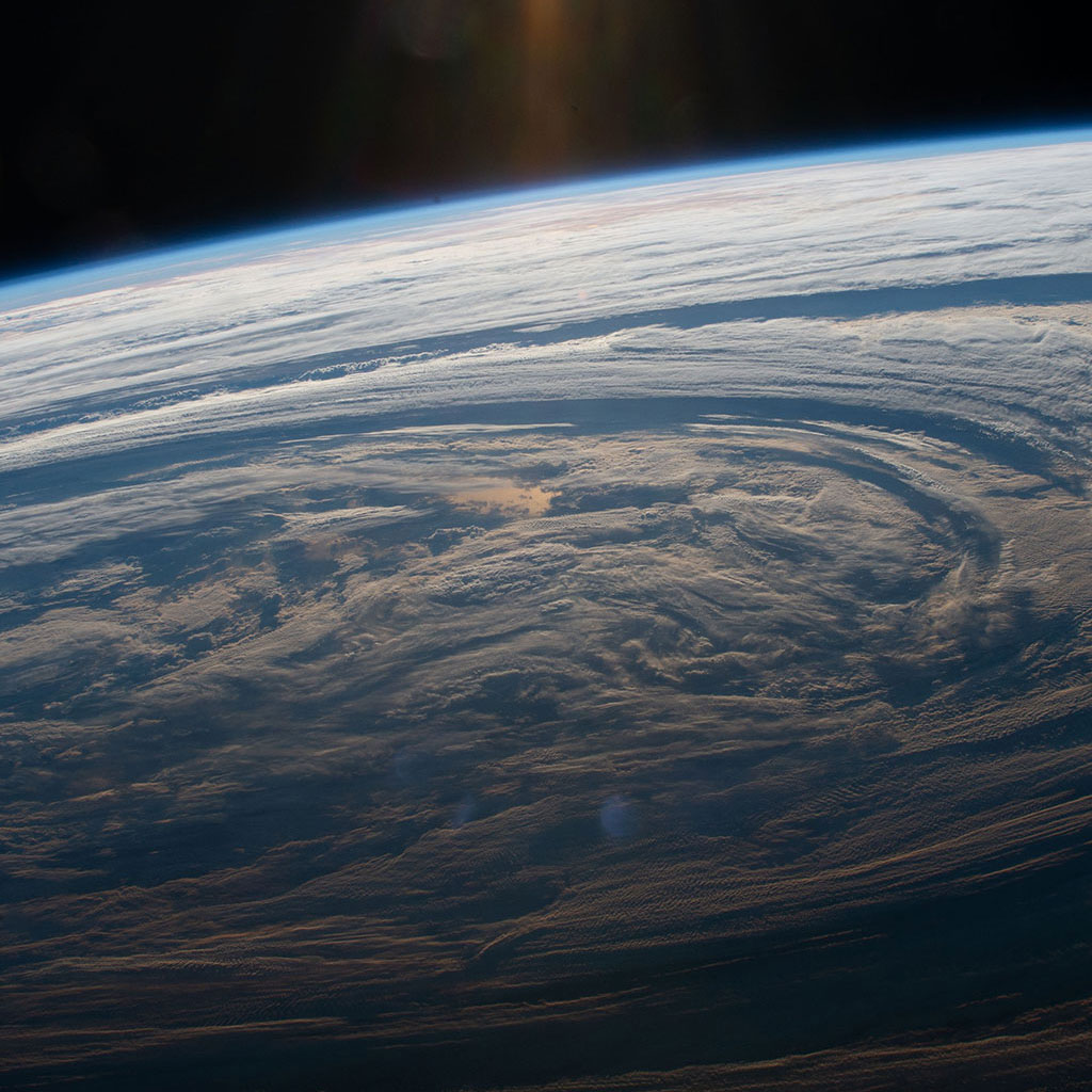 An astronaut aboard the International Space Station snapped this image of a cloudy formation above the South Indian Ocean in March 2019, as the station flew about 425 kilometers above it. (Credit: NASA)