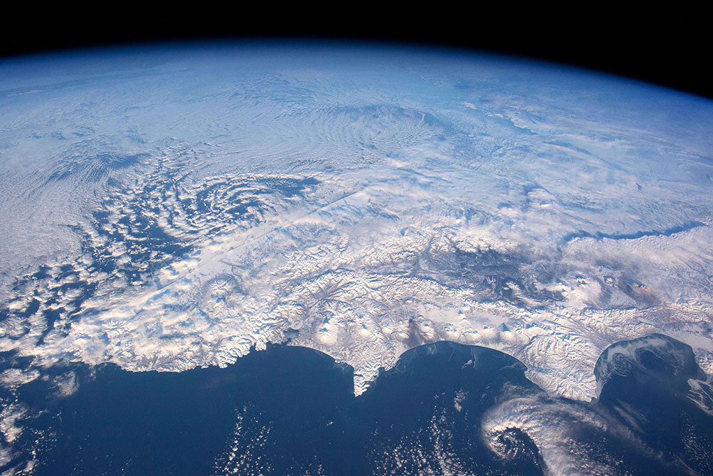 The Kamkatcha Peninsula is located in the far east of Russia. This photo was taken by David Saint-Jacques from the International Space Station. (Credit: Canadian Space Agency/NASA)
