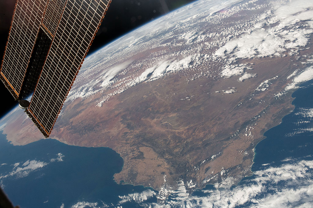 The savannah covers approximately 20% or the Earth's surface. It is also the largest biome in southern Africa, occupying 46% of its area. The savannah covers over one-third of South Africa, seen in this photo taken from the International Space Station by David Saint-Jacques. More than 5700 plant species grow in the savanna biome, which is also famous for its wild animals like the lion, leopard, cheetah, elephant, giraffe, zebra and numerous birds. (Credit: Canadian Space Agency/NASA)