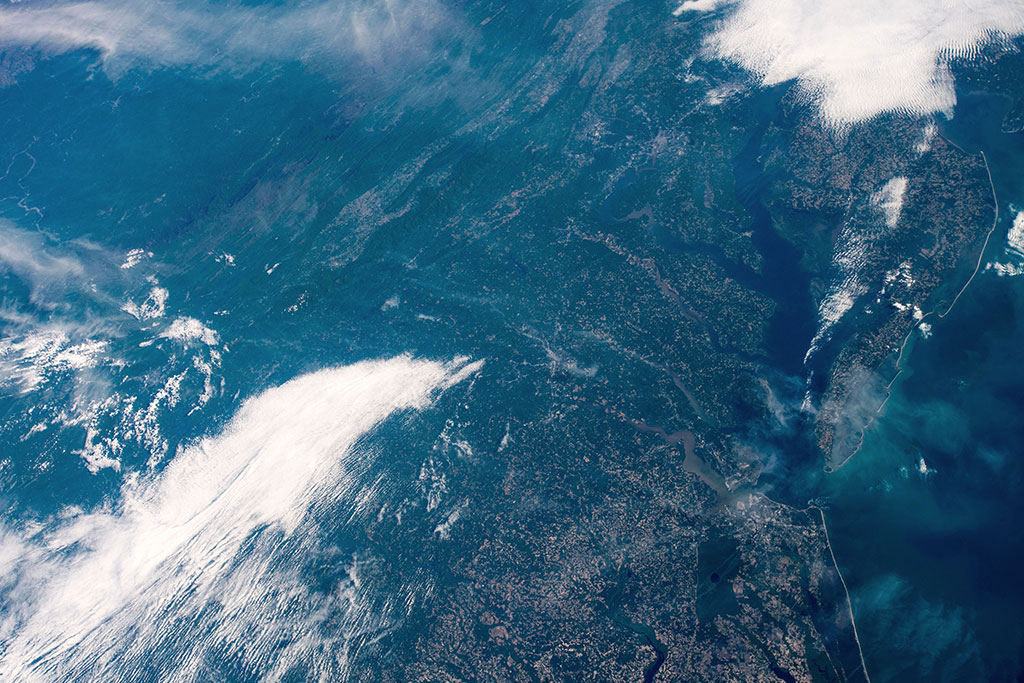 The temperate deciduous forest occupies most of the eastern part of the United States such as Virginia, which is seen in this photo taken by David Saint-Jacques from the International Space Station. (Credit: Canadian Space Agency/NASA)