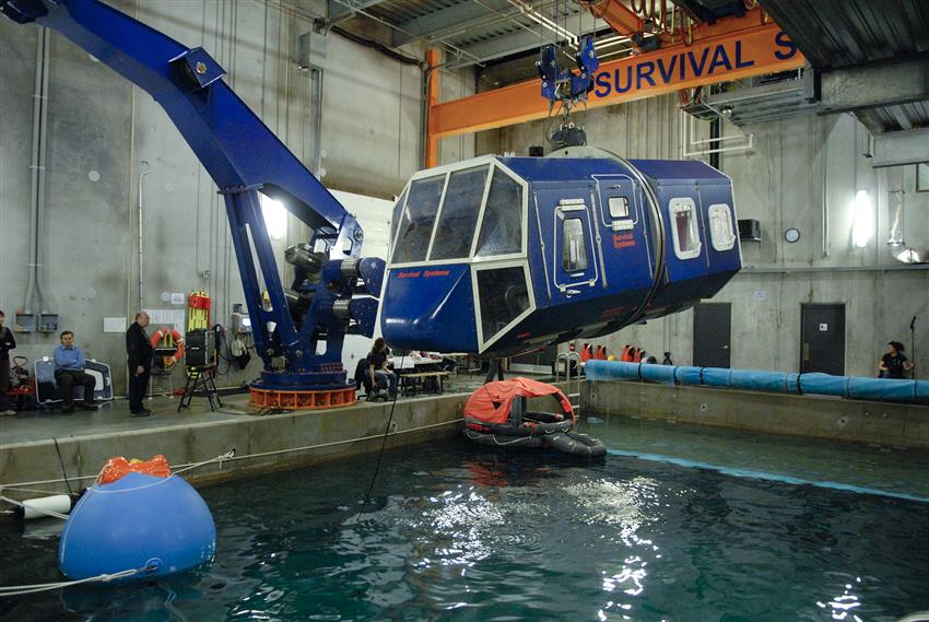Survival Systems Limited's helicopter crash simulator