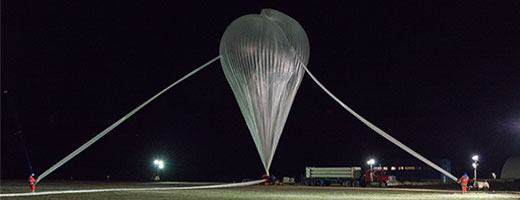 Balloon launched during the Strato Science 2014 Campaign