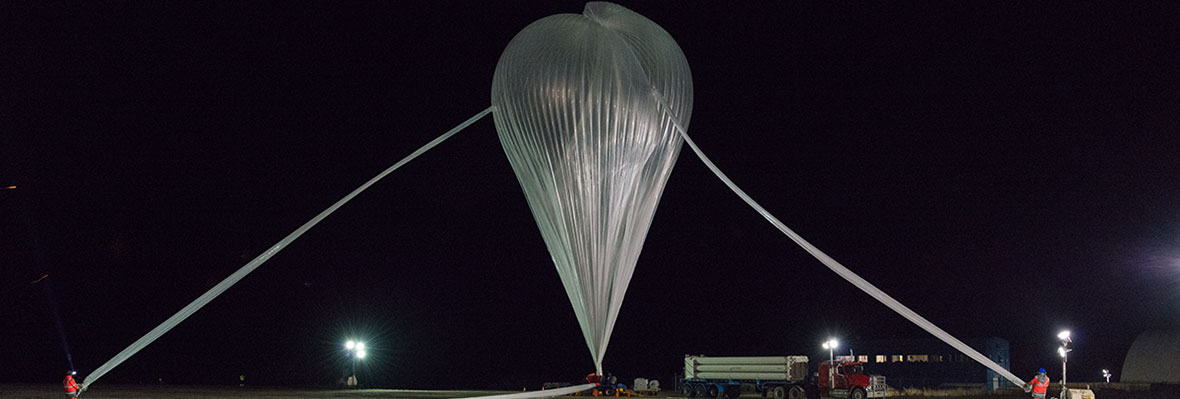 Ballon lancé lors de la campagne Strato Science 2014