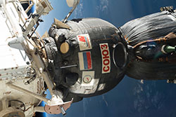 Soyuz spacecraft docking