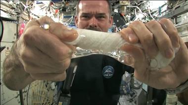 Thumbnail for video 'Wringing out water on the ISS - for science!'