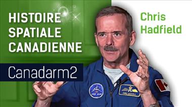 Vignette de la vidéo 'Chris Hadfield, sur l'installation du Canadarm2 sur la Station spatiale internationale.'